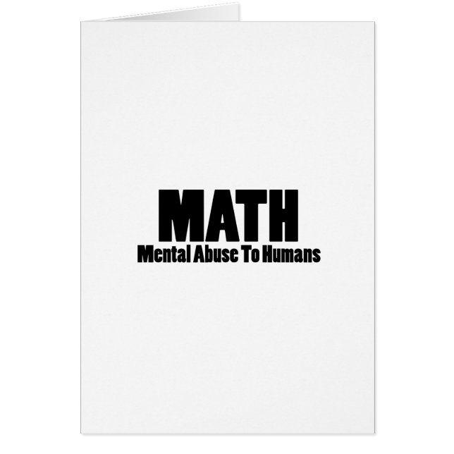 Matemáticas. Abuso mental en seres humanos (Frente)