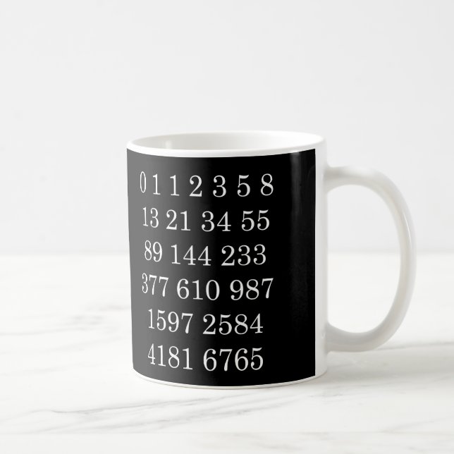 Matemáticas de encargo de la taza de Fibonacci de (Derecha)