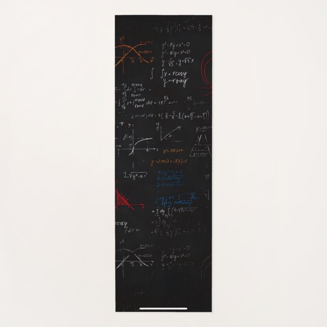 Matemáticas Ecuaciones Chalkboard Yoga Mat (Anverso)