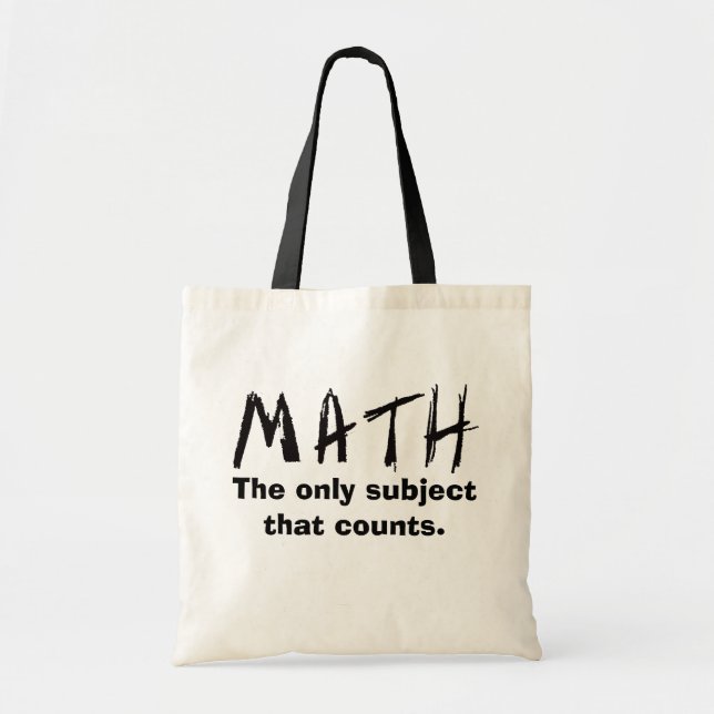 Matemáticas: El único sujeto que cuenta la bolsa (Frente)