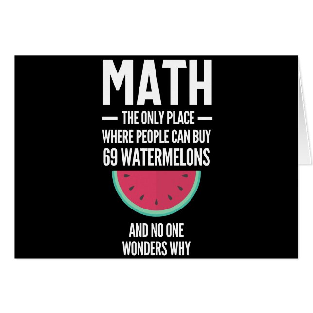 Matemáticas. Gracioso regalo de cita de sarcasmo m (Anverso (Horizontal))