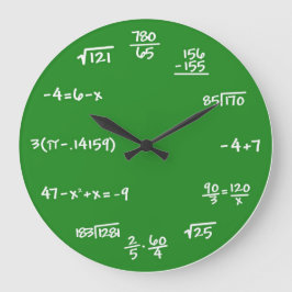 Matemáticas Matemáticas Chalkboard reloj de pared
