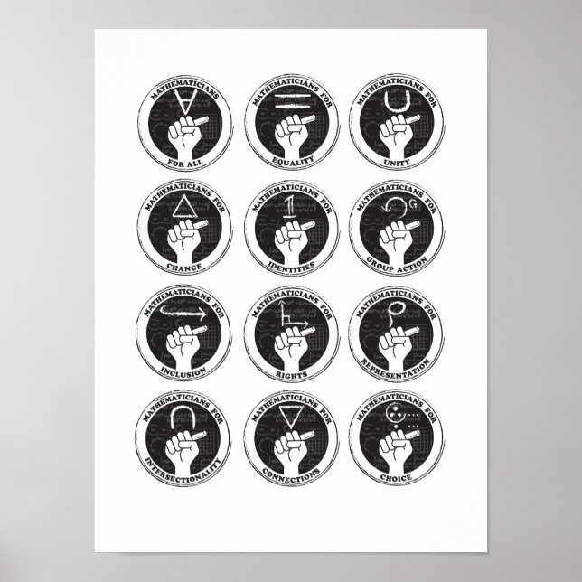 Matemáticos para todos, igualdad, unidad... Póster (Frente)
