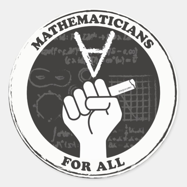 Matemáticos para todos los pegatinas (Anverso)