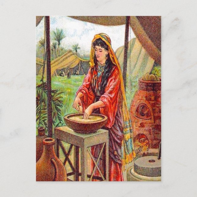 Mateo 13:33 Parable sobre postal de levadura (Anverso)