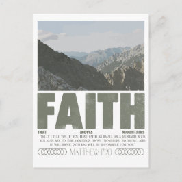 Mateo 17:20 La Fe Puede Mover Montañas Tarjeta Pos