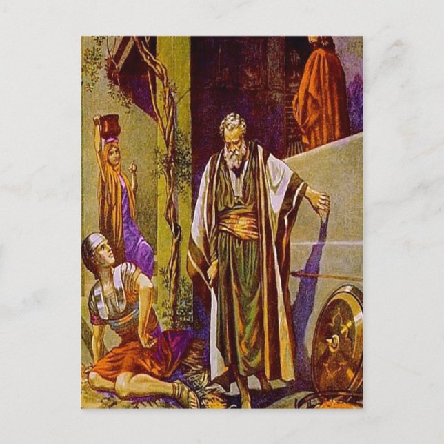 Mateo 26:69-75 Peter niega la postal de Jesús (Anverso)