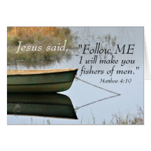 Mateo 4:19 Te haré pescadores de hombres, Tarjeta