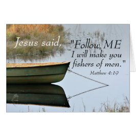 Mateo 4:19 Te haré pescadores de hombres, Tarjeta