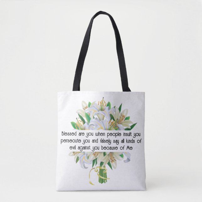 Mateo 5:11 Bolsa Tote (Anverso)