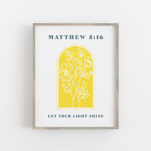 Mateo 5:16 Haga Resplandecer Su Luz Arte Cristiano