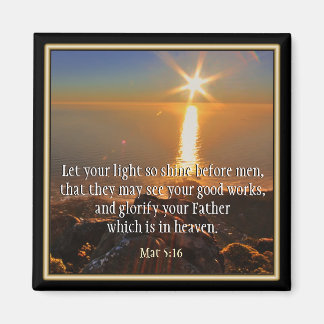 Mateo 5:16 imán de escritura