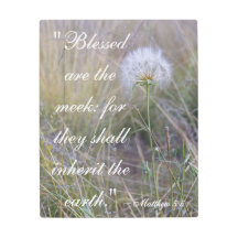 Mateo 5:5 impresión metalizado "bendecidos son los