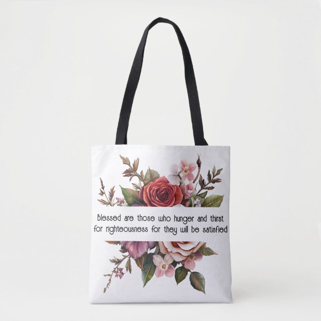 Mateo 5:6 Bolsa Tote (Anverso)