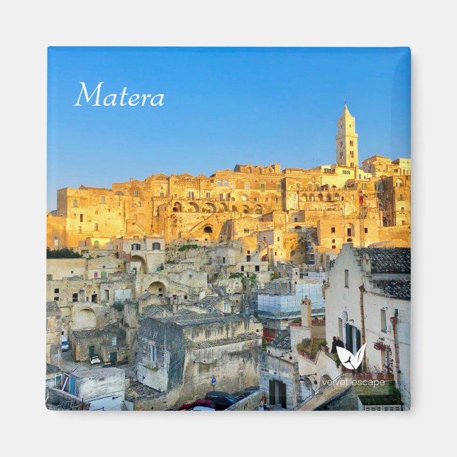 Matera, Italia - imán de nevera por Velvet Escape (Frente)