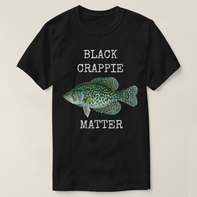 MATERIA DE CRAPPIE NEGRA CRAPPIE PESCA EN CAMISA  (Diseño del anverso)