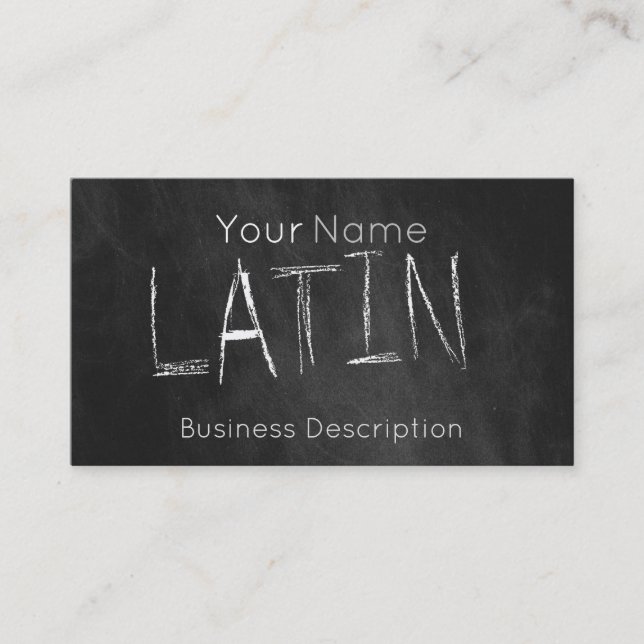 Materia escolar - Tarjeta de presentación (Anverso)