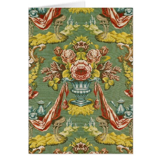 Materia textil con un adorno floral de repetición (Frente)