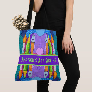 Material de arte colorido, bolsa de té personaliza