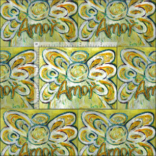 Material de arte de tela de ángel de Amor Word