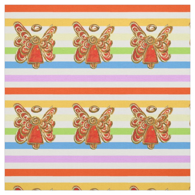 Material de arte de tela de rayas de arcoiris de á (Retal)