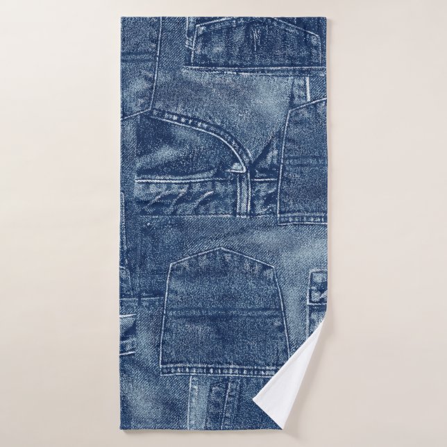 Material de denim, (Toalla de baño)