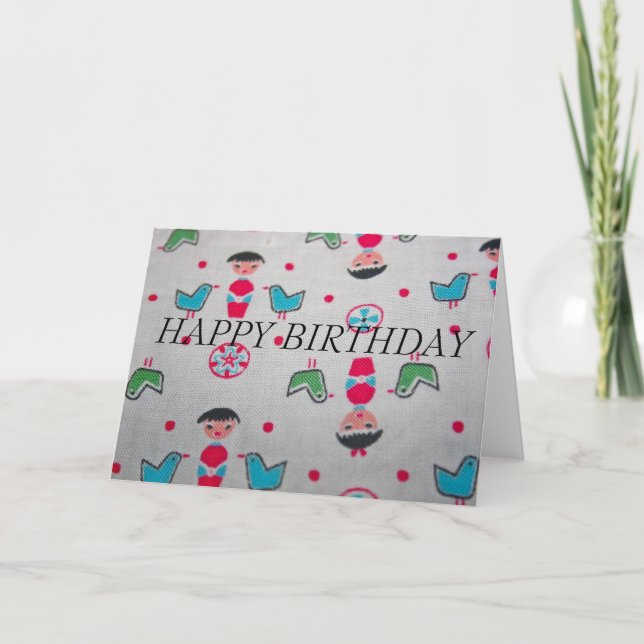 Material de la cosecha FELIZ tarjeta de cumpleaños (Anverso)