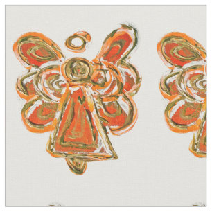 Material de la tela de arte del ángel del naranja 