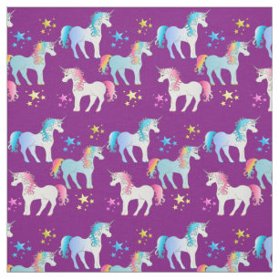 Material de tela con estampado de unicornio person