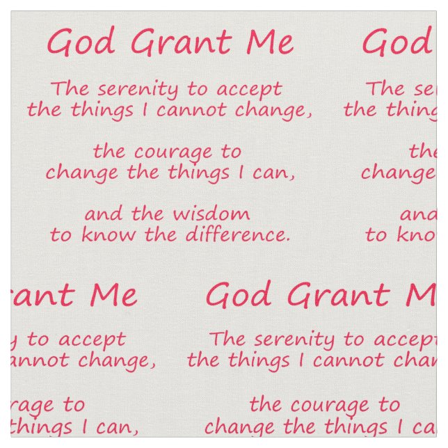 Material del panel de tela roja de serenity Prayer (De cerca)