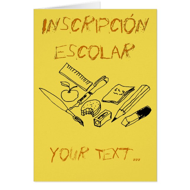 Material didáctico sobre la invitación a matricula (Frente)