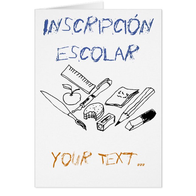 Material didáctico sobre la invitación a matricula (Frente)