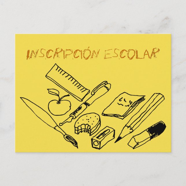 Material didáctico sobre la invitación a matricula (Anverso)