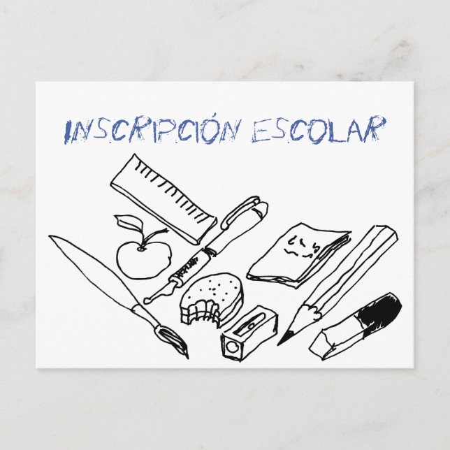 Material didáctico sobre la invitación a matricula (Anverso)