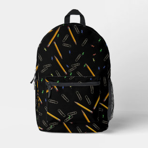 Material escolar Pencillos Pushpins Mochila negra