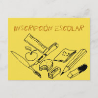 Materiales de enseñanza sobre invitación de inscri