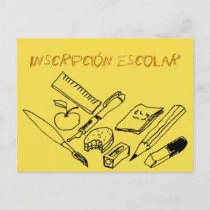 Materiales de enseñanza sobre invitación de inscri