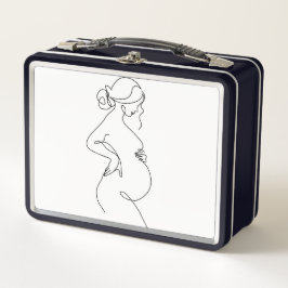 Maternal Elegance: Pregnant Women Line Art