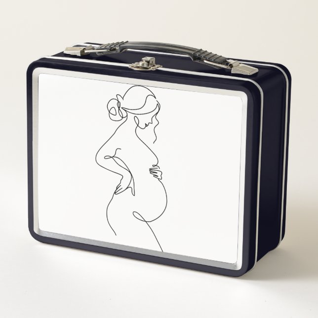 Maternal Elegance: Pregnant Women Line Art (Anverso)