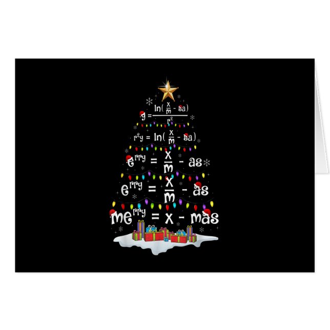 Math Teacher Árbol de Navidad Navidades divertidos (Anverso (Horizontal))