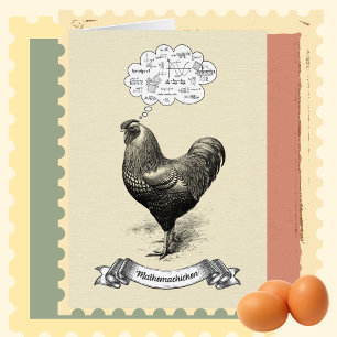 Mathemachicken Funny Math Chicken Tarjeta de Chist