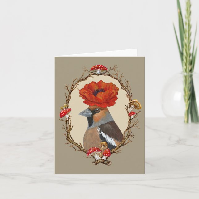 Mathew la tarjeta hawfinch (Anverso)