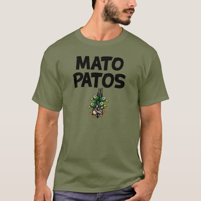 Mato Patos Logo Caza De Patos De Camiseta (Anverso)