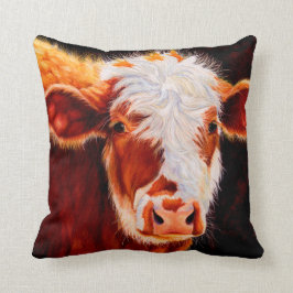 Matón lanoso - almohada melenuda de la vaca del