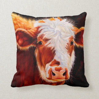 Matón lanoso - almohada melenuda de la vaca del