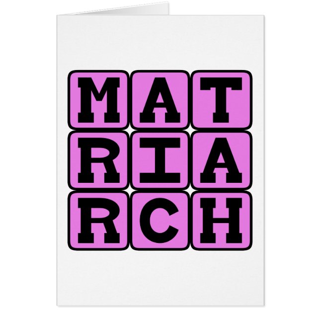 Matriarca, madre de la familia (Frente)