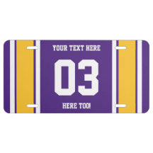 Bandas deportivas moradas y doradas personalizadas