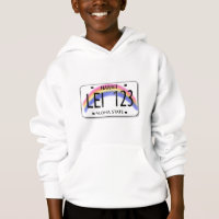 Matrícula con el arco iris, suéter de la sudadera