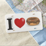 Matrícula Donut Lover<br><div class="desc">Placa de licencia para los que les gustan los donuts y una taza de café.</div>