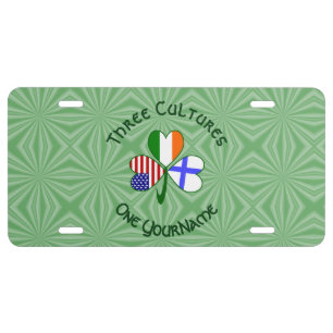 Matrícula Finlandia irlandesa USA marca Shamrock personaliza